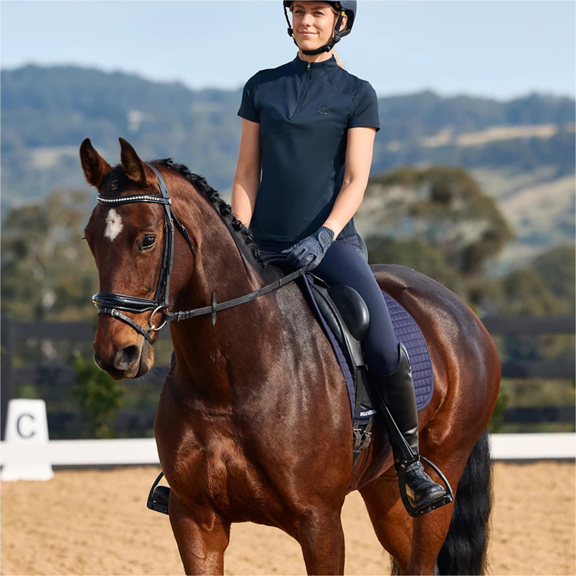 2026 Dublin Gevoerde Comfort Kroon Octrooi Flash Bridle 1031499 - Black